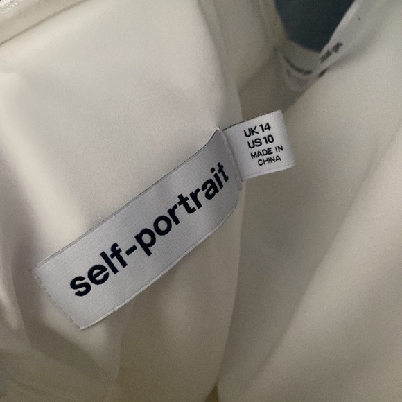 SELF-PORTRAIT Ivory Blossom Sequin Two Tier Midi Dress - Picture 5 of 12